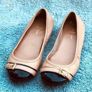 Authentic COLE HAAN Air Ballet Flats, 5.5B Cream/Beige